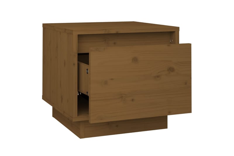 Nattbord 2 stk honningbrun 35x34x32 cm heltre furu - Brun - Sengebord & nattbord