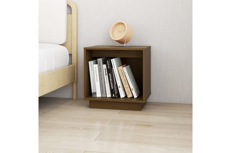 Nattbord 2 stk honningbrun 40x30x40 cm heltre furu - Brun - Møbler - Bord - Avlastningsbord - Sengebord & nattbord
