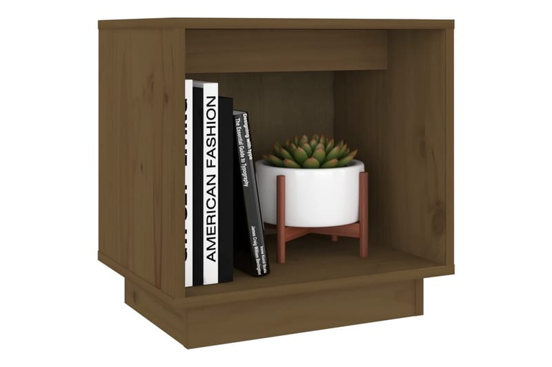 Nattbord 2 stk honningbrun 40x30x40 cm heltre furu - Brun - Møbler - Bord - Avlastningsbord - Sengebord & nattbord