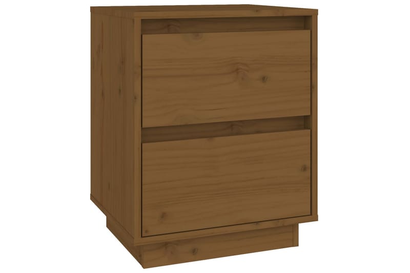 Nattbord 2 stk honningbrun 40x35x50 cm heltre furu - Brun - Møbler - Bord - Avlastningsbord - Sengebord & nattbord