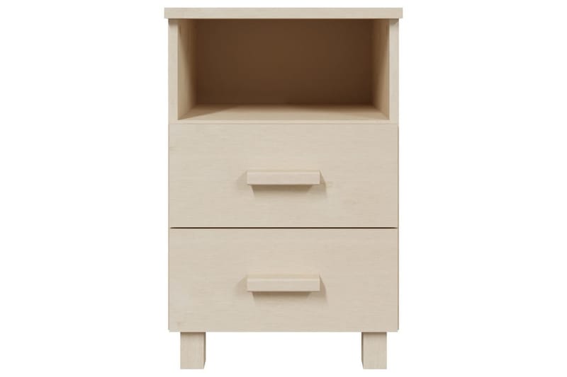 Nattbord 2 stk honningbrun 40x35x62 cm heltre furu - Brun - Møbler - Bord - Avlastningsbord - Sengebord & nattbord