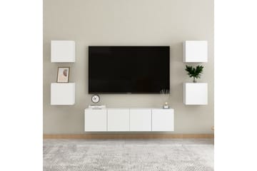Nattbord 2 stk hvit 30,5x30x30 cm sponplate - Hvit - Møbler - Bord - Avlastningsbord - Sengebord & nattbord