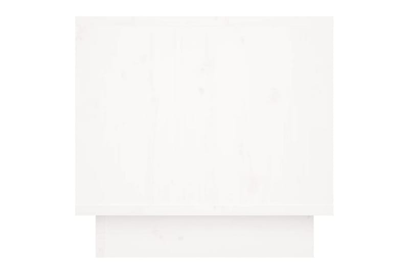 Nattbord 2 stk hvit 35x34x32 cm heltre furu - Hvit - Sengebord & nattbord
