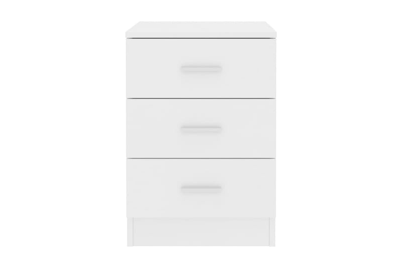 Nattbord 2 stk hvit 38x35x56 cm sponplate - Hvit - Møbler - Bord - Avlastningsbord - Sengebord & nattbord