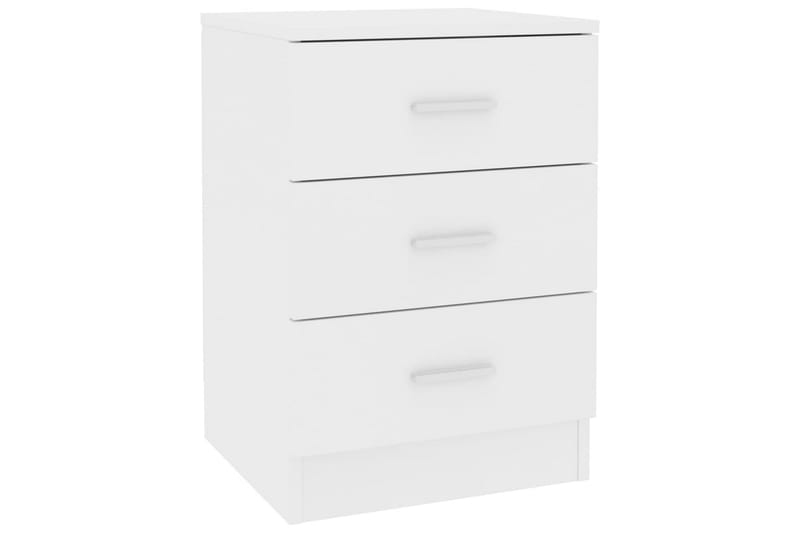 Nattbord 2 stk hvit 38x35x56 cm sponplate - Hvit - Møbler - Bord - Avlastningsbord - Sengebord & nattbord
