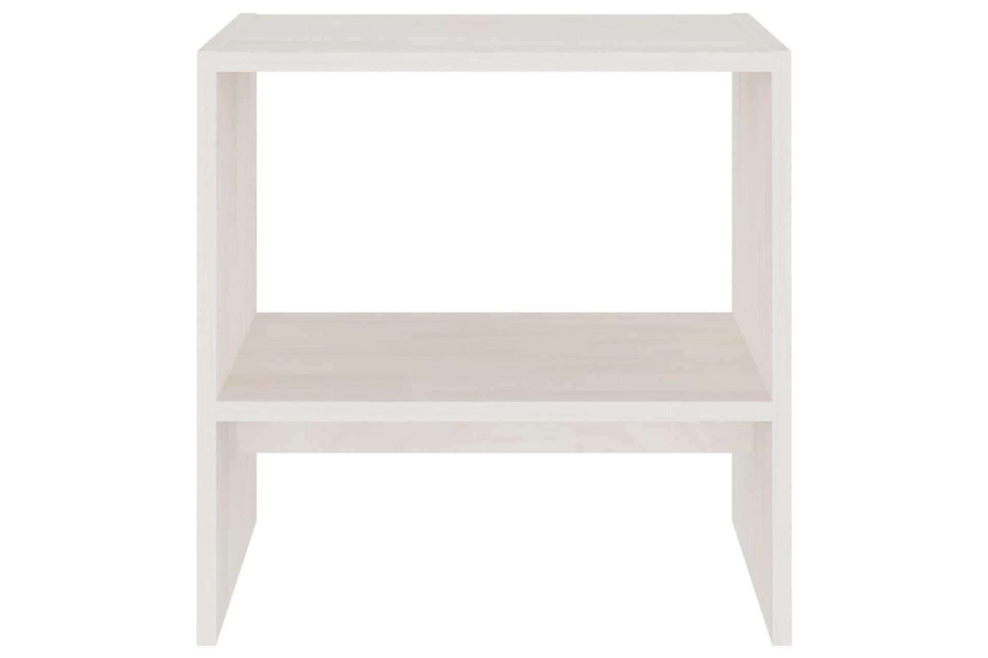 Nattbord 2 stk hvit 40x30,5x40 cm heltre furu - Hvit - Møbler - Bord - Avlastningsbord - Sengebord & nattbord