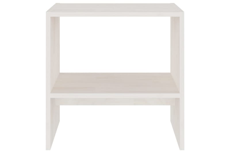 Nattbord 2 stk hvit 40x30,5x40 cm heltre furu - Hvit - Møbler - Bord - Avlastningsbord - Sengebord & nattbord
