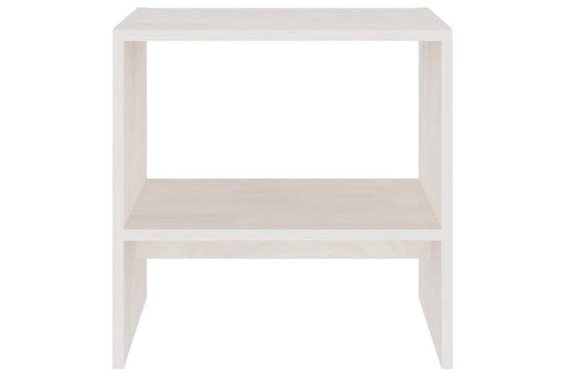 Nattbord 2 stk hvit 40x30,5x40 cm heltre furu - Hvit - Sengebord & nattbord