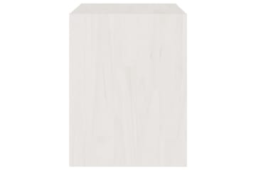 Nattbord 2 stk hvit 40x30,5x40 cm heltre furu - Hvit - Møbler - Bord - Avlastningsbord - Sengebord & nattbord