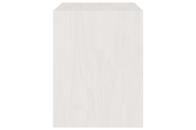 Nattbord 2 stk hvit 40x30,5x40 cm heltre furu - Hvit - Møbler - Bord - Avlastningsbord - Sengebord & nattbord
