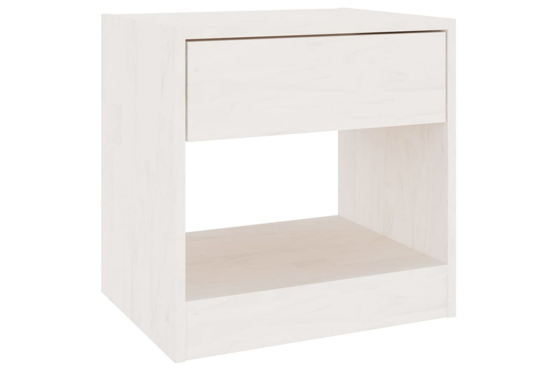Nattbord 2 stk hvit 40x31x40 cm heltre furu - Hvit - Møbler - Bord - Avlastningsbord - Sengebord & nattbord