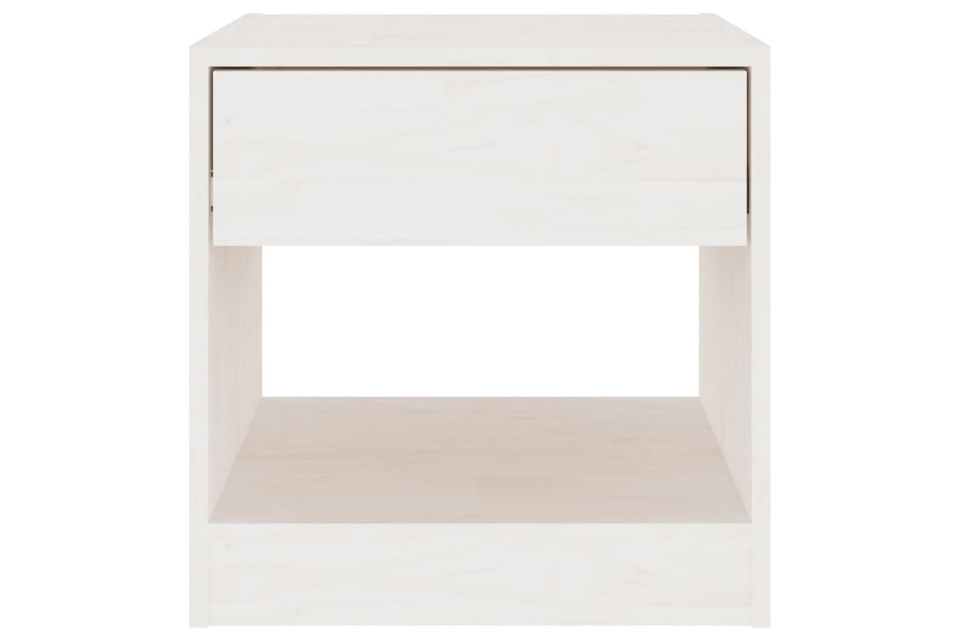 Nattbord 2 stk hvit 40x31x40 cm heltre furu - Hvit - Møbler - Bord - Avlastningsbord - Sengebord & nattbord