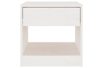 Nattbord 2 stk hvit 40x31x40 cm heltre furu - Hvit - Møbler - Bord - Avlastningsbord - Sengebord & nattbord