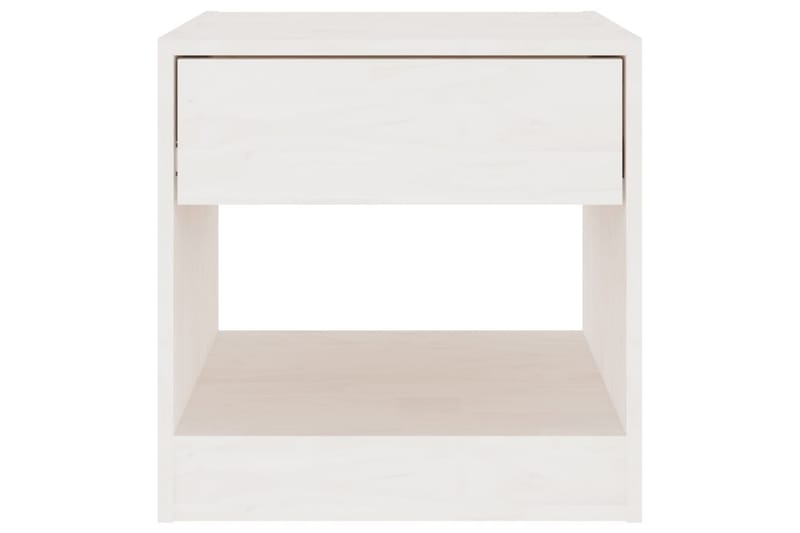 Nattbord 2 stk hvit 40x31x40 cm heltre furu - Hvit - Møbler - Bord - Avlastningsbord - Sengebord & nattbord