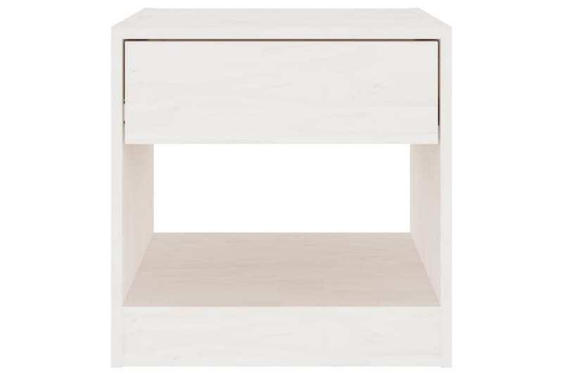 Nattbord 2 stk hvit 40x31x40 cm heltre furu - Hvit - Sengebord & nattbord