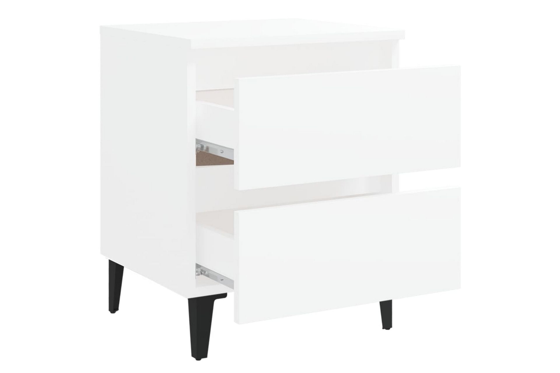 Nattbord 2 stk hvit 40x35x50 cm sponplate - Hvit - Møbler - Bord - Avlastningsbord - Sengebord & nattbord