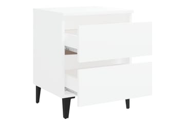 Nattbord 2 stk hvit 40x35x50 cm sponplate - Hvit - Møbler - Bord - Avlastningsbord - Sengebord & nattbord