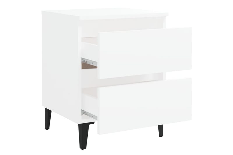Nattbord 2 stk hvit 40x35x50 cm sponplate - Hvit - Møbler - Bord - Avlastningsbord - Sengebord & nattbord
