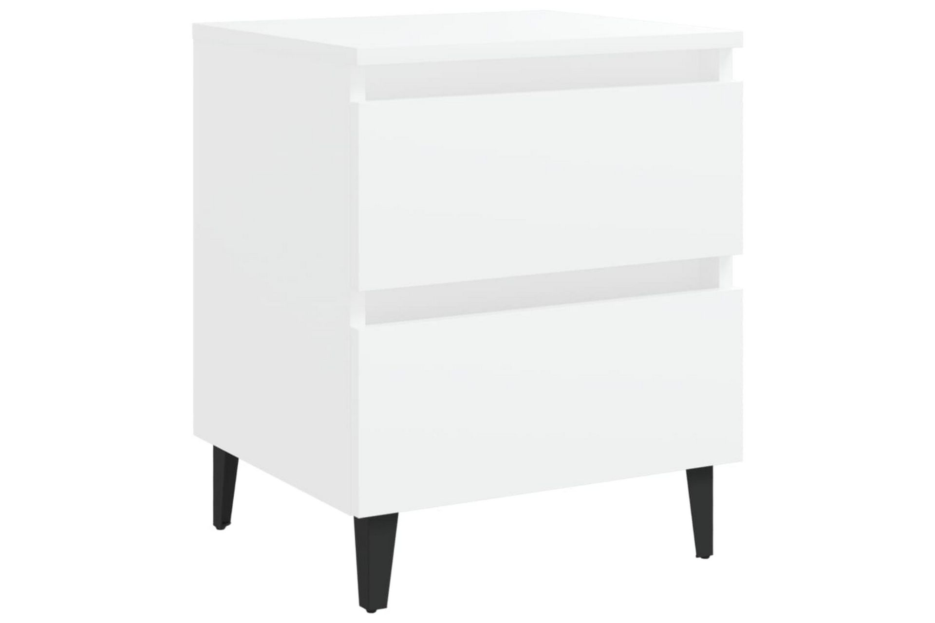 Nattbord 2 stk hvit 40x35x50 cm sponplate - Hvit - Møbler - Bord - Avlastningsbord - Sengebord & nattbord