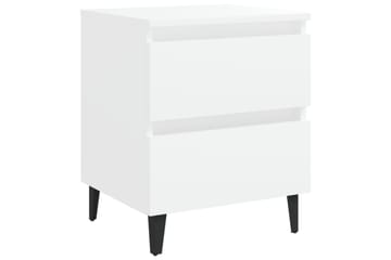 Nattbord 2 stk hvit 40x35x50 cm sponplate - Hvit - Møbler - Bord - Avlastningsbord - Sengebord & nattbord