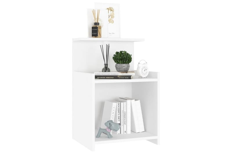 Nattbord 2 stk hvit 40x35x60 cm sponplate - Hvit - Møbler - Bord - Avlastningsbord - Sengebord & nattbord