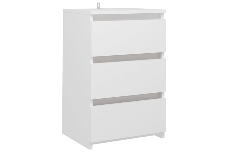 Nattbord 2 stk hvit 40x35x62,5 cm sponplate - Hvit - Møbler - Bord - Avlastningsbord - Sengebord & nattbord
