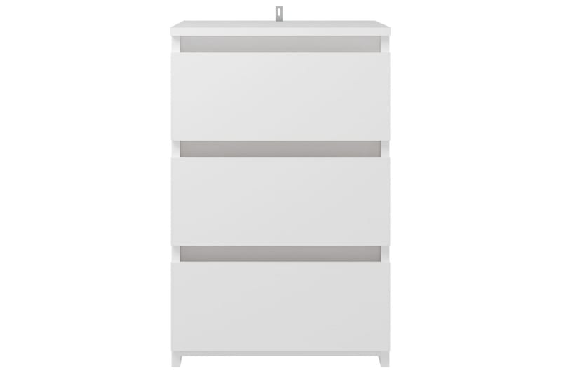 Nattbord 2 stk hvit 40x35x62,5 cm sponplate - Hvit - Møbler - Bord - Avlastningsbord - Sengebord & nattbord