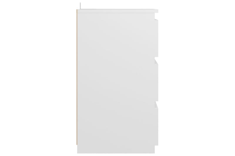 Nattbord 2 stk hvit 40x35x62,5 cm sponplate - Hvit - Møbler - Bord - Avlastningsbord - Sengebord & nattbord
