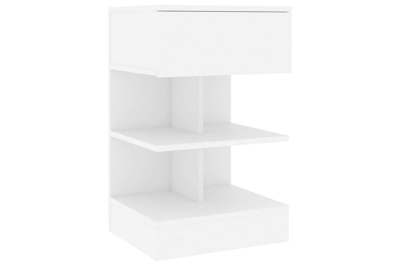 Nattbord 2 stk hvit 40x35x65 cm sponplate - Hvit - Møbler - Bord - Avlastningsbord - Sengebord & nattbord