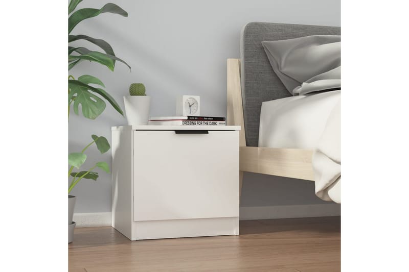 Nattbord 2 stk hvit 40x39x40 cm - Hvit - Møbler - Bord - Avlastningsbord - Sengebord & nattbord