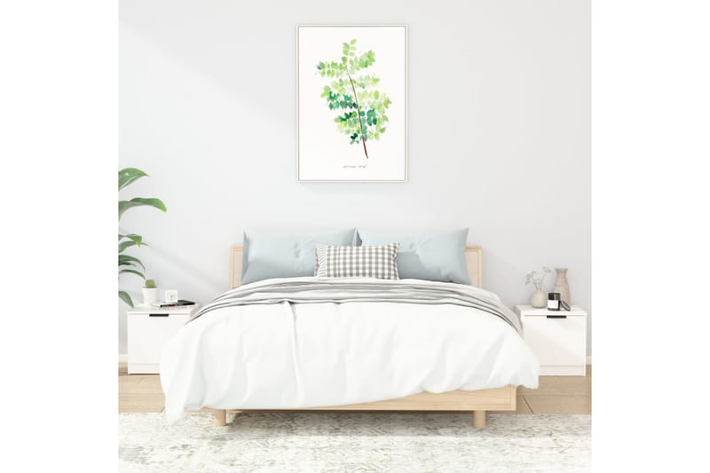 Nattbord 2 stk hvit 40x39x40 cm - Hvit - Møbler - Bord - Avlastningsbord - Sengebord & nattbord