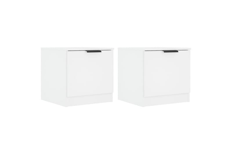 Nattbord 2 stk hvit 40x39x40 cm - Hvit - Møbler - Bord - Avlastningsbord - Sengebord & nattbord
