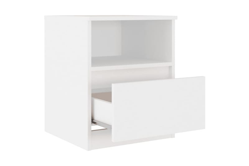 Nattbord 2 stk hvit 40x40x50 cm sponplate - Hvit - Møbler - Bord - Avlastningsbord - Sengebord & nattbord