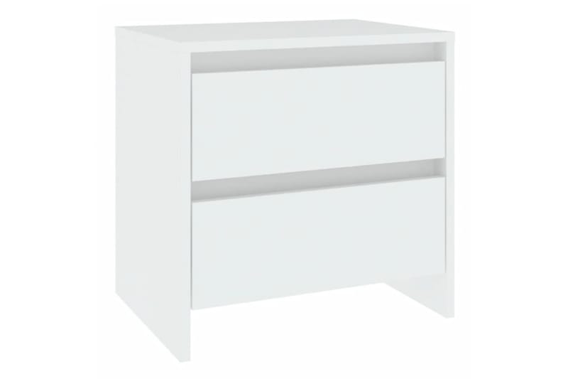 Nattbord 2 stk hvit 45x34,5x44,5 cm sponplate - Hvit - Møbler - Bord - Avlastningsbord - Sengebord & nattbord