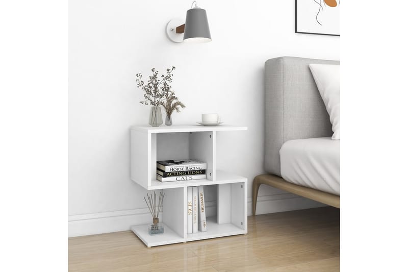 Nattbord 2 stk hvit 50x30x51,5 cm sponplate - Hvit - Møbler - Bord - Avlastningsbord - Sengebord & nattbord