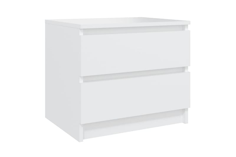 Nattbord 2 stk hvit 50x39x43,5 cm sponplate - Hvit - Møbler - Bord - Avlastningsbord - Sengebord & nattbord