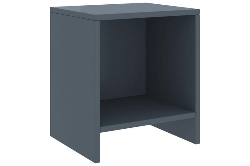 Nattbord 2 stk lysegrå 35x30x40 cm heltre furu - Grå - Møbler - Bord - Avlastningsbord - Sengebord & nattbord