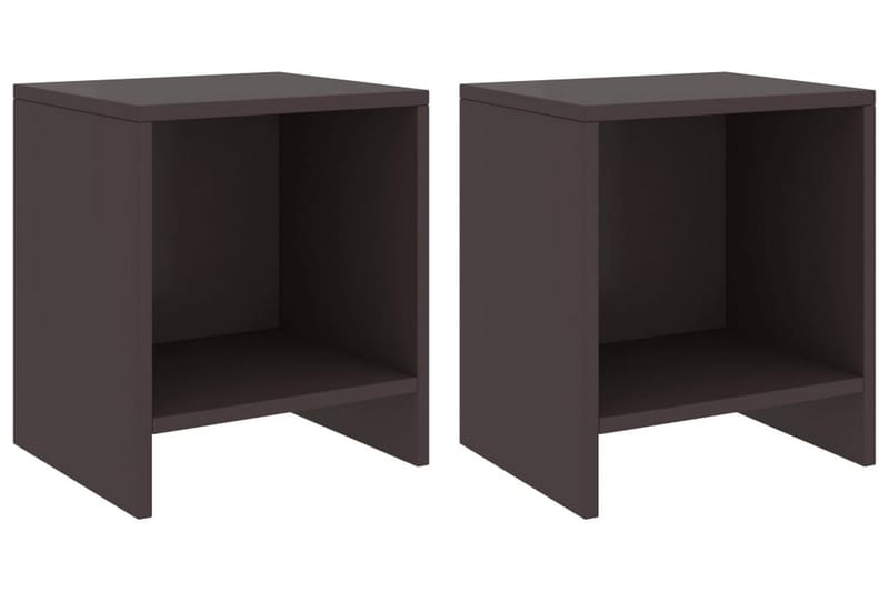 Nattbord 2 stk mørkebrun 35x30x40 cm heltre furu - Brun - Møbler - Bord - Avlastningsbord - Sengebord & nattbord