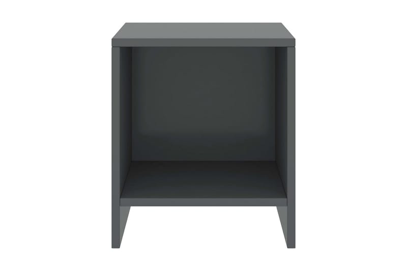 Nattbord 2 stk mørkegrå 35x30x40 cm heltre furu - Grå - Møbler - Bord - Avlastningsbord - Sengebord & nattbord