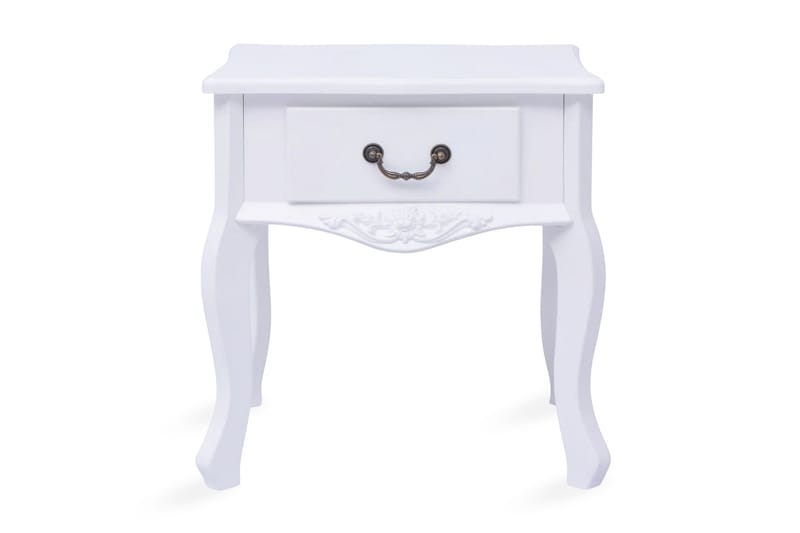 Nattbord 2 stk MDF hvit - Hvit - Møbler - Bord - Avlastningsbord - Sengebord & nattbord