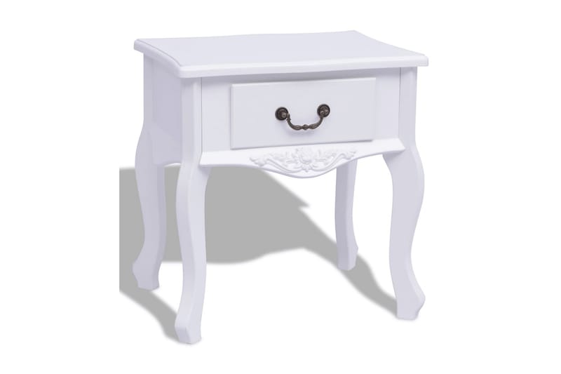 Nattbord 2 stk MDF hvit - Hvit - Møbler - Bord - Avlastningsbord - Sengebord & nattbord
