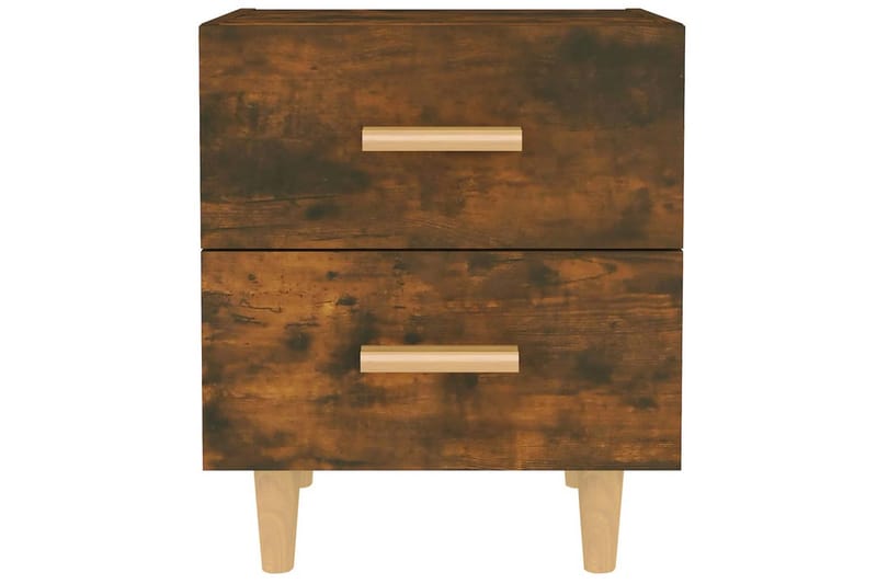 Nattbord 2 stk røkt eik 40x35x47,5 cm - Brun - Møbler - Bord - Avlastningsbord - Sengebord & nattbord