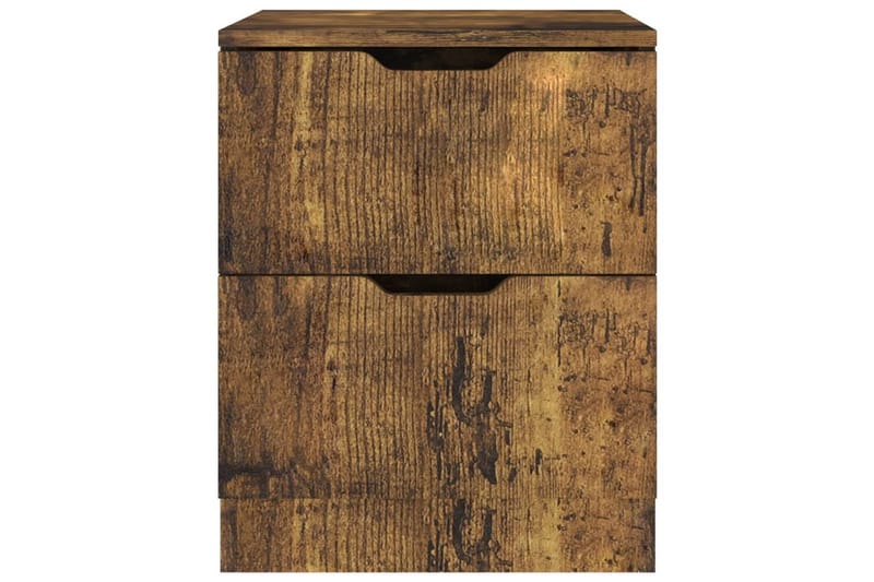 Nattbord 2 stk røkt eik 40x40x50 cm sponplate - Brun - Møbler - Bord - Avlastningsbord - Sengebord & nattbord