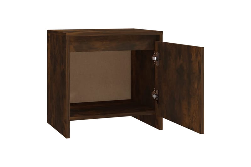 Nattbord 2 stk røkt eik 45x34x44,5 cm sponplate - Brun - Møbler - Bord - Avlastningsbord - Sengebord & nattbord
