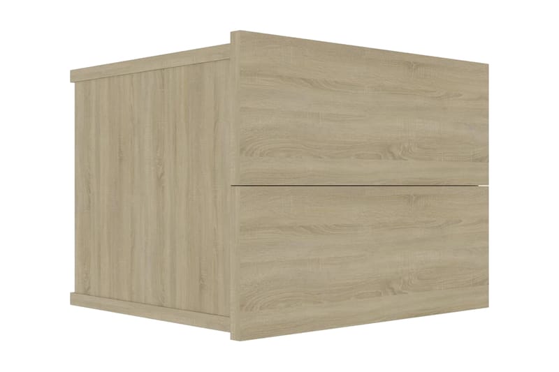 Nattbord 2 stk sonoma eik 40x30x30 cm sponplate - Beige - Møbler - Bord - Avlastningsbord - Sengebord & nattbord