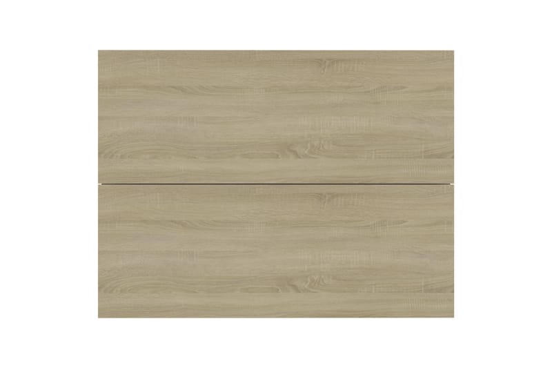 Nattbord 2 stk sonoma eik 40x30x30 cm sponplate - Beige - Møbler - Bord - Avlastningsbord - Sengebord & nattbord