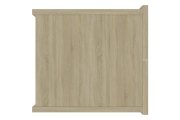 Nattbord 2 stk sonoma eik 40x30x30 cm sponplate - Beige - Møbler - Bord - Avlastningsbord - Sengebord & nattbord
