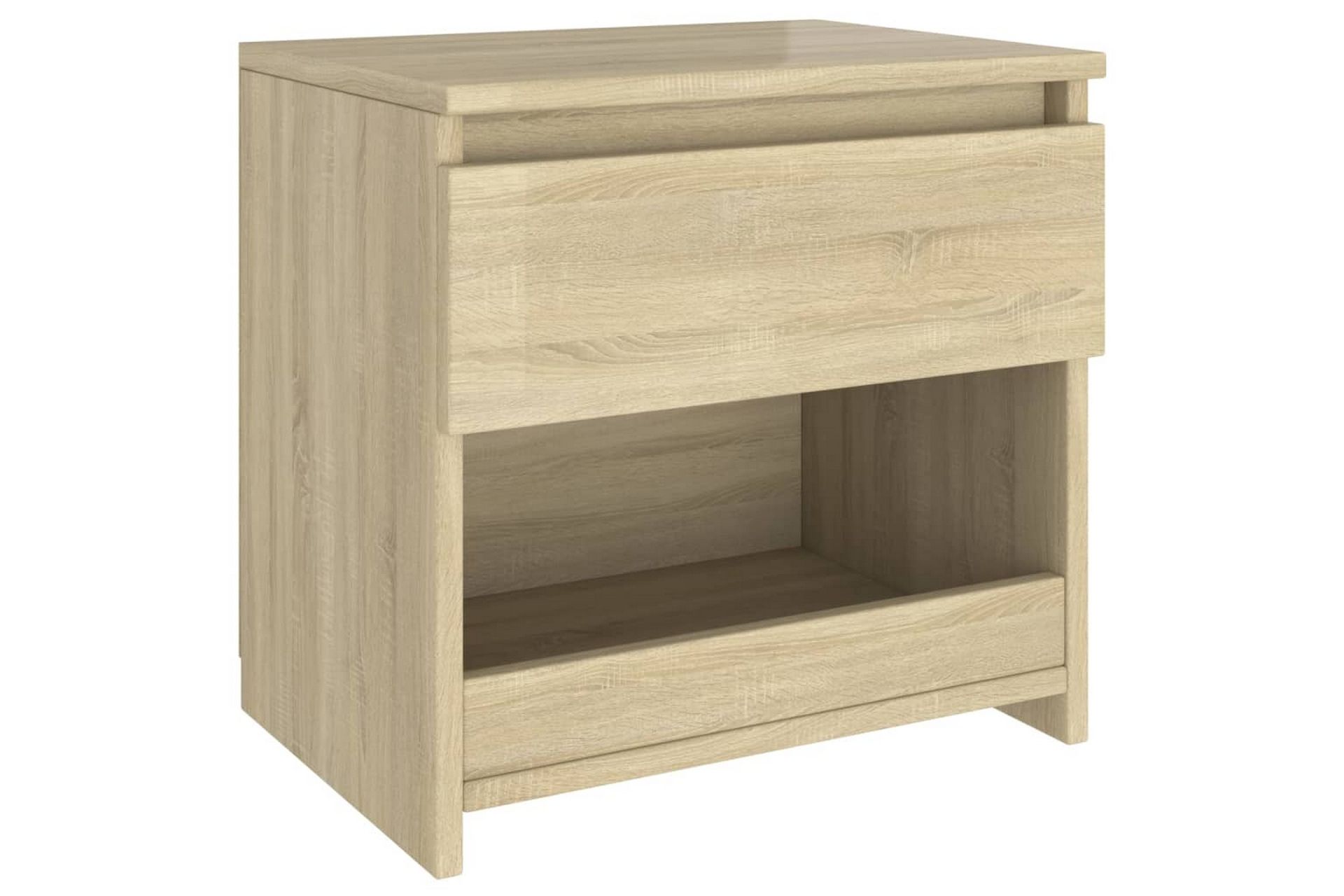 Nattbord 2 stk sonoma eik 40x30x39 cm sponplate - Brun - Møbler - Bord - Avlastningsbord - Sengebord & nattbord
