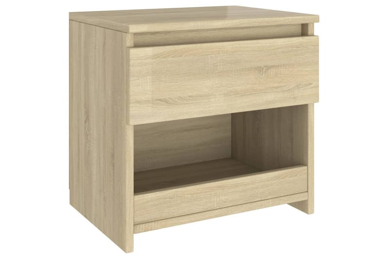 Nattbord 2 stk sonoma eik 40x30x39 cm sponplate - Brun - Møbler - Bord - Avlastningsbord - Sengebord & nattbord