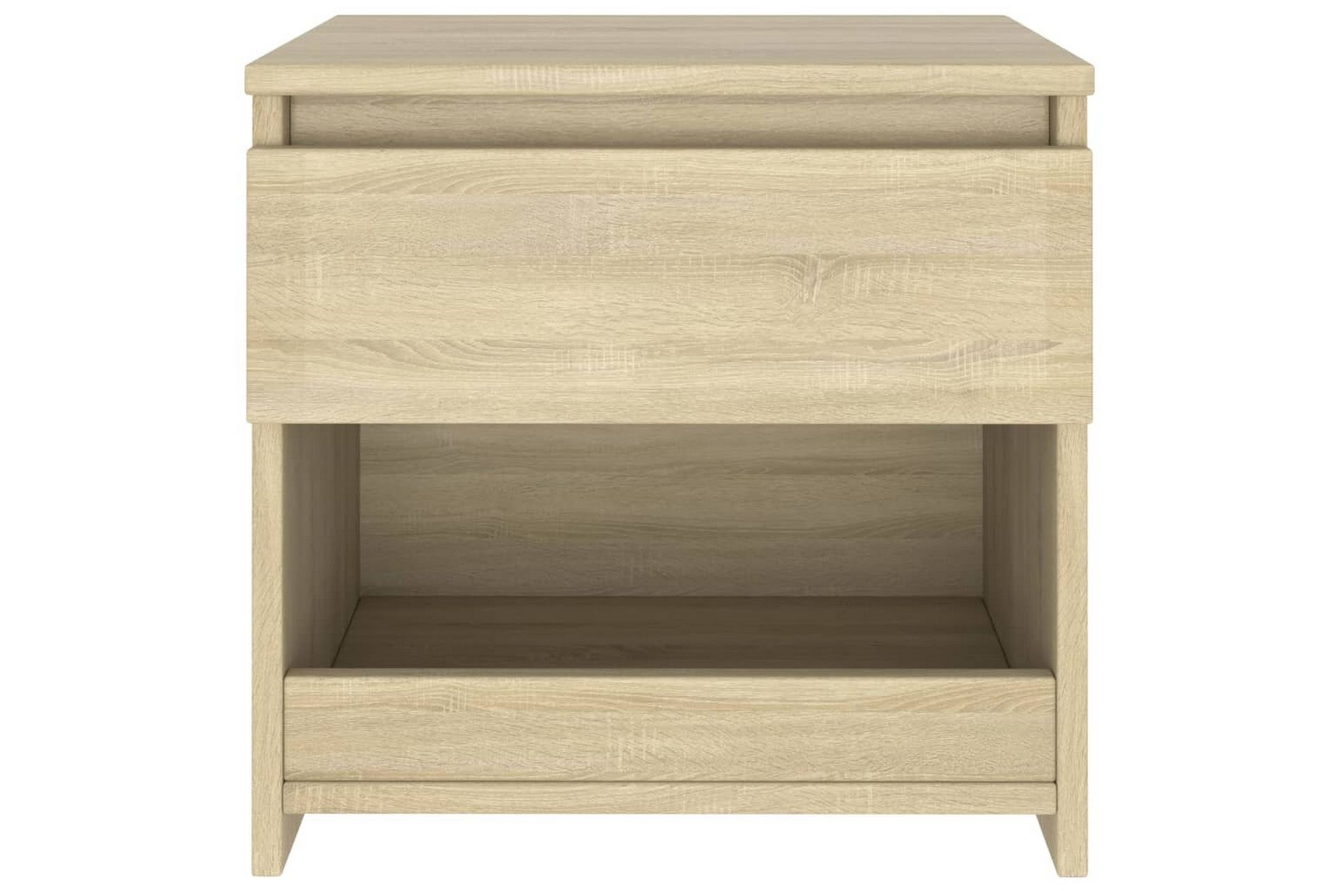 Nattbord 2 stk sonoma eik 40x30x39 cm sponplate - Brun - Møbler - Bord - Avlastningsbord - Sengebord & nattbord